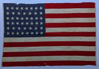 C.  1908 Old Vintage Printed 46 Dancing Star Us American Parade Flag Oklahoma Ok