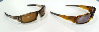 2 Pair Vintage Oakley Canteen 1.  0 Smoke Brown And Amber Frames
