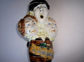Three Stooges Stein Large Rare M.  Cornell Importers Germany Porcelain Character