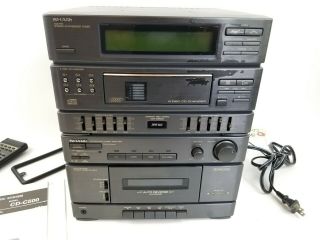 Vintage Sharp Portable Dc Cassette Stereo System Gx - Cd500 (gy) -
