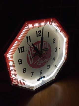 Vintage Octagon Neon Clock