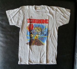 1984 Vintage Scorpions Concert Shirt: World Tour,  Never Worn; Nos Gem