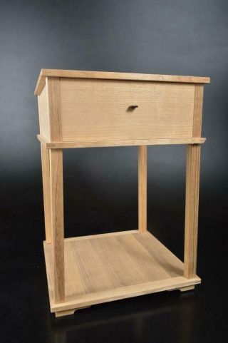 S8242: Japanese Wooden Paulownia Display Shelf Stand Cabinet Tea Ceremony