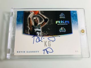 Kevin Garnett 2004 Sp Aka Inscriptions Signature Auto “kg” D 45/100 Rare