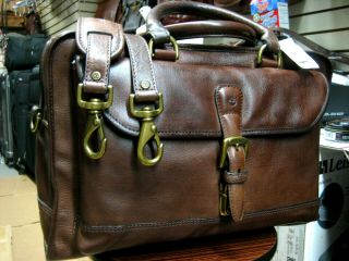Vintage Timberland Heavy Duty Saddle Leather Briefcase Messenger Bag Usa 2