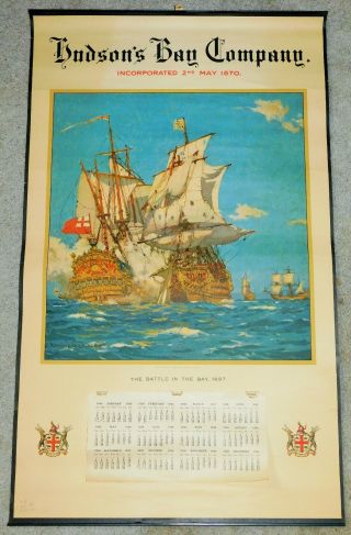 SET OF NINE VINTAGE HUDSON BAY CALENDARS - 1934 - 1942,  bonus artwork - 1918 & 1919 4