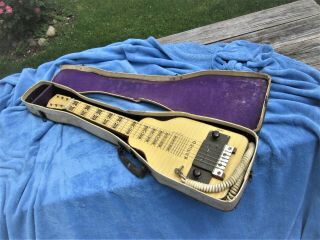 Vintage 1950s Kamico Lap Steel,  Hawaiian Guitar With Org.  Case