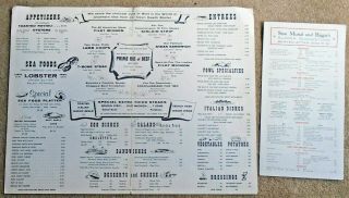 Vintage Stan Musials & Biggies St.  Louis MO 2 Pc.  Restaurant Menu HTF 2