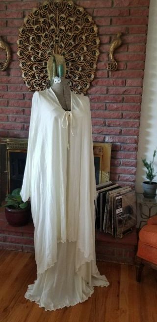 Vintage Cattani Gown Peignoir Set.  Rare.  Mid Century Pinup