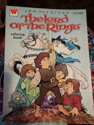 Lord Of The Rings Vintage Whitman Coloring Book - 1979 Uncolored Tolkien