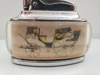 Vintage Ronson Trophy Table Lighter - Antique Carriage Horse Drawn Buggy
