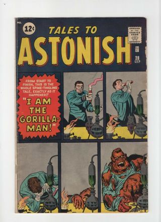 Tales To Astonish 28 Vintage Marvel Atlas Comic Horror Scifi Prehero Silver 12c