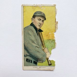 Antique Ty Cobb Piedmont Tobacco Card Baseball Bat On Shoulder 1909