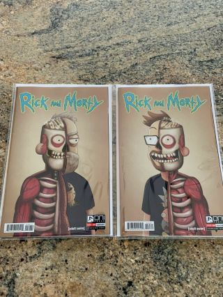 Rick & Morty 50 Roiland And Harmon Colas 1:25 Variants Set Of 2 - Rare Vf,