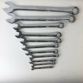 Vintage S - K S&K Tool Forged 11 Pc Standard Combination Wrench Set 12 PT 1 