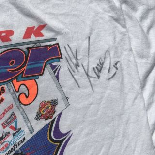 Mark Kinser Sprint Car Vintage 90s Racing T - Shirt With Autograph 2XL 3E 3