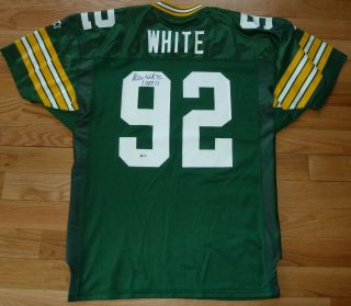 BECKETT - BAS REGGIE WHITE GREEN BAY PACKERS AUTOGRAPHED - SIGNED VINTAGE JERSEY 497 2