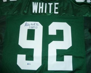 BECKETT - BAS REGGIE WHITE GREEN BAY PACKERS AUTOGRAPHED - SIGNED VINTAGE JERSEY 497 3