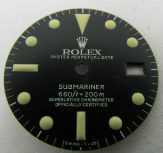Vintage Rolex 5512 Submariner Matte Black Refinished Dial