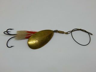 Vintage Early Rare John B Mcharg Fine Oval Brass Plated Spinner Lure Metal Bait