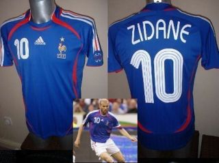 France Adidas Adult Xl Zidane Football Soccer Shirt Jersey 2006 Vintage Madrid