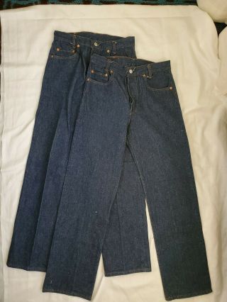 Vintage Levi’s 501 701 0117 Red Tab Black Bar Tack Jeans 30x32 Pre 1983 2 Pair