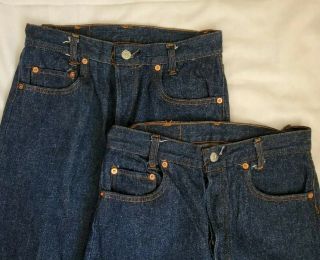 Vintage Levi’s 501 701 0117 Red Tab Black Bar Tack Jeans 30x32 Pre 1983 2 PAIR 2