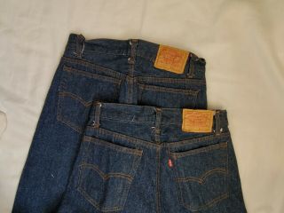 Vintage Levi’s 501 701 0117 Red Tab Black Bar Tack Jeans 30x32 Pre 1983 2 PAIR 6