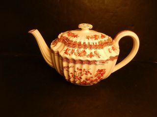 Vintage Copeland Spode Indian India Tree Old Mark Scalloped 6 " Teapot
