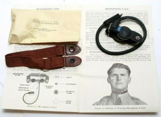 Ww2 Wwii Us Army Navy Marines Pilot & Air Crew Bomber - T - 30 - S Throat Microphone