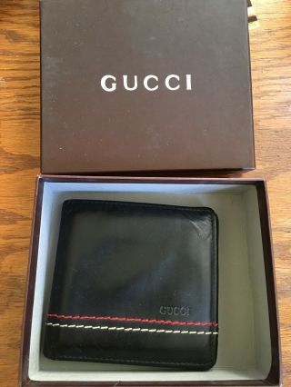 Vintage Gucci Bi - Fold Wallet W Box
