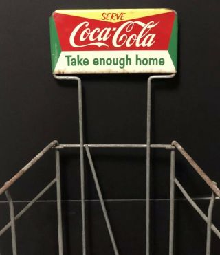 ‼️⚠️ Vintage 1950s Coca Cola Metal Sign Rack ⚠️‼️ Take Some Coca Cola Home ‼️