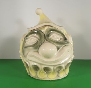 Mccoy Pottery Sad Clown Cookie Jar Vintage Canister