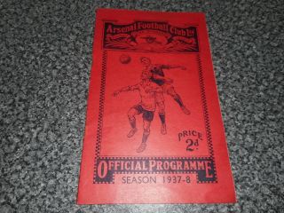 Arsenal (champions) V Derby County 1937/8 Feb 5th Vintage Pre - War