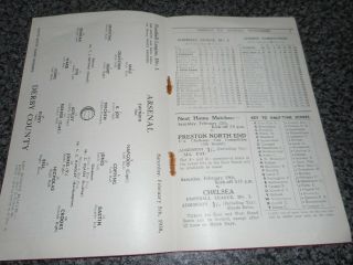 ARSENAL (CHAMPIONS) v DERBY COUNTY 1937/8 FEB 5th VINTAGE PRE - WAR 2