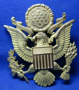 Wwii 1/20 10k Gold Filled Army Officer Hat Badge By Balfour Shape