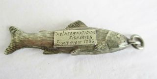 Rare 1883 Juror Fish Pendant For " International Fisheries Exhibition "