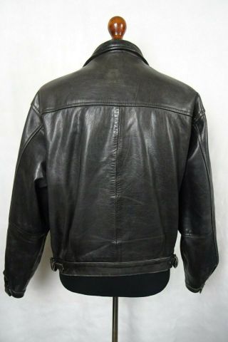 Men ' s Vintage Leather German Luftwaffe Style Motorcycle Biker Jacket XL 46R 4