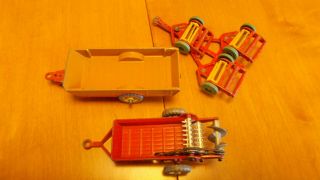 VINTAGE 5 Piece DINKY TOY Massey Harris Tractor with four Implements 8