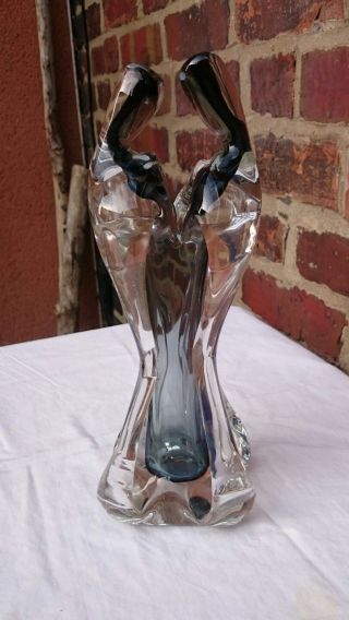 Vintage Italian Murano Art Glass Two Lovers Sculpture Vase