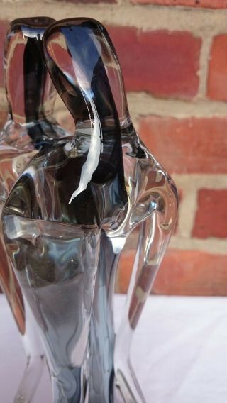 Vintage Italian Murano Art Glass Two Lovers Sculpture Vase 7