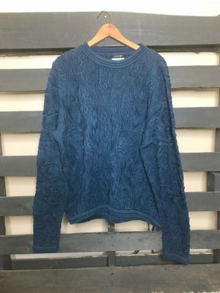 Coogi Sweater Mens Xl Basics Blue Vintage