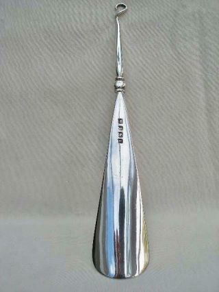 A Good Quality Hallmarked Solid Silver Combination Shoe Horn & Button Hook.
