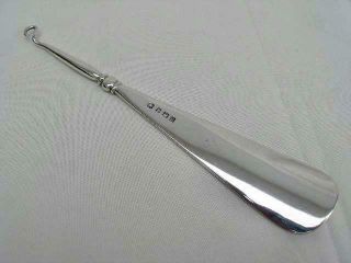A Good Quality Hallmarked Solid Silver Combination Shoe Horn & Button Hook. 3