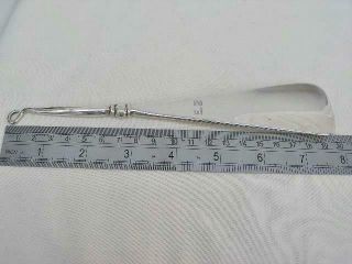 A Good Quality Hallmarked Solid Silver Combination Shoe Horn & Button Hook. 8