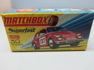 Matchbox Superfast VERY RARE 30 Japanese Box for 15A Volkswagen / 100 6
