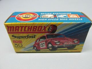 Matchbox Superfast VERY RARE 30 Japanese Box for 15A Volkswagen / 100 9