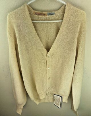 Nwt Lemmermayer Maus & Hoffman Sweater 100 Alpaca Sz 40 " Cardigan Vintage