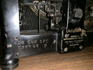 Vintage Antique Underwood Typewriter Underwood 11 8
