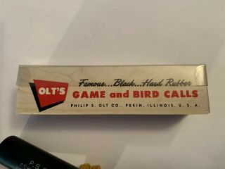 Vintage P.  S.  Olt Duck Call Model D - 2 Perkin IL Box and Instructions 4